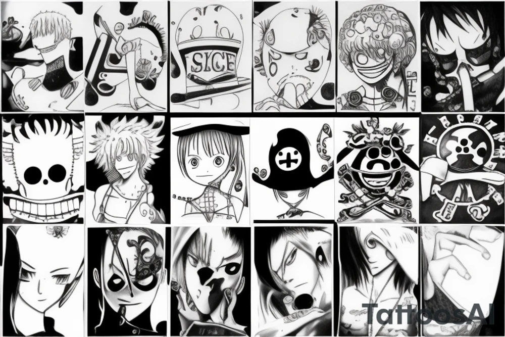 asce , one piece, tattoo idea