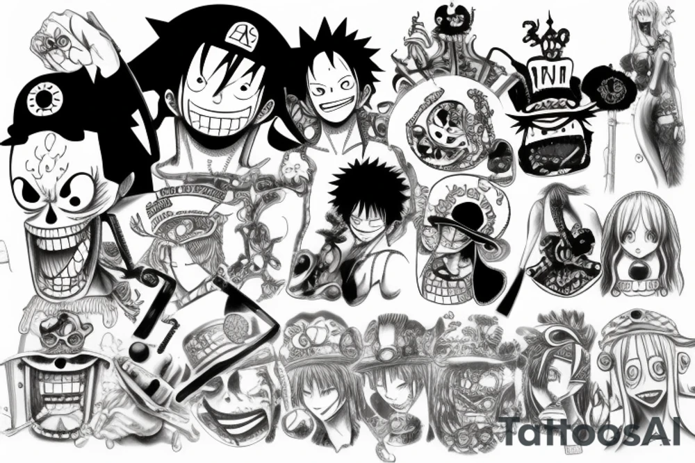 asce , one piece, tattoo idea