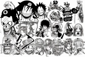 asce , one piece, tattoo idea