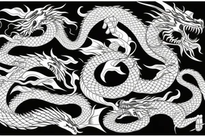 Dragon tiger crane tattoo idea