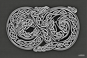 ouroboros in celtic style tattoo idea