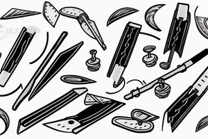 equilibrist balancing on a straight razor blade tattoo idea