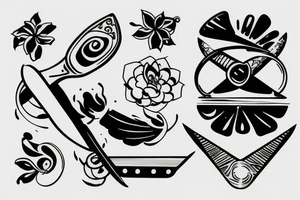 equilibrist balancing on a straight razor blade tattoo idea