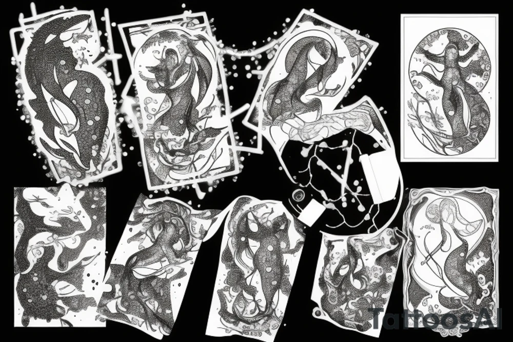 Constellation vierge et constellation poisson tattoo idea