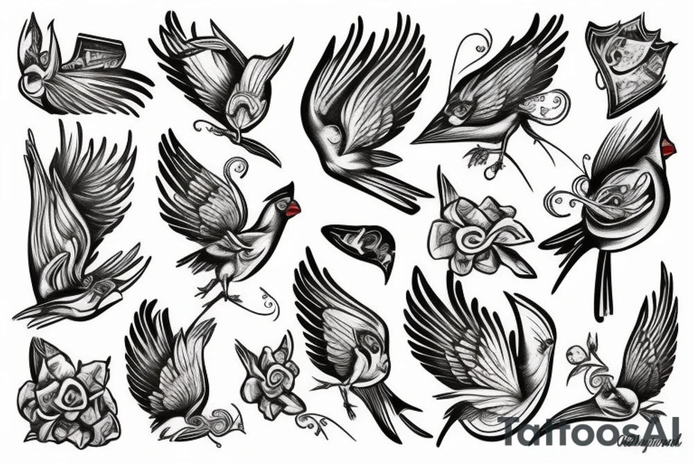 cardinal tattoo idea