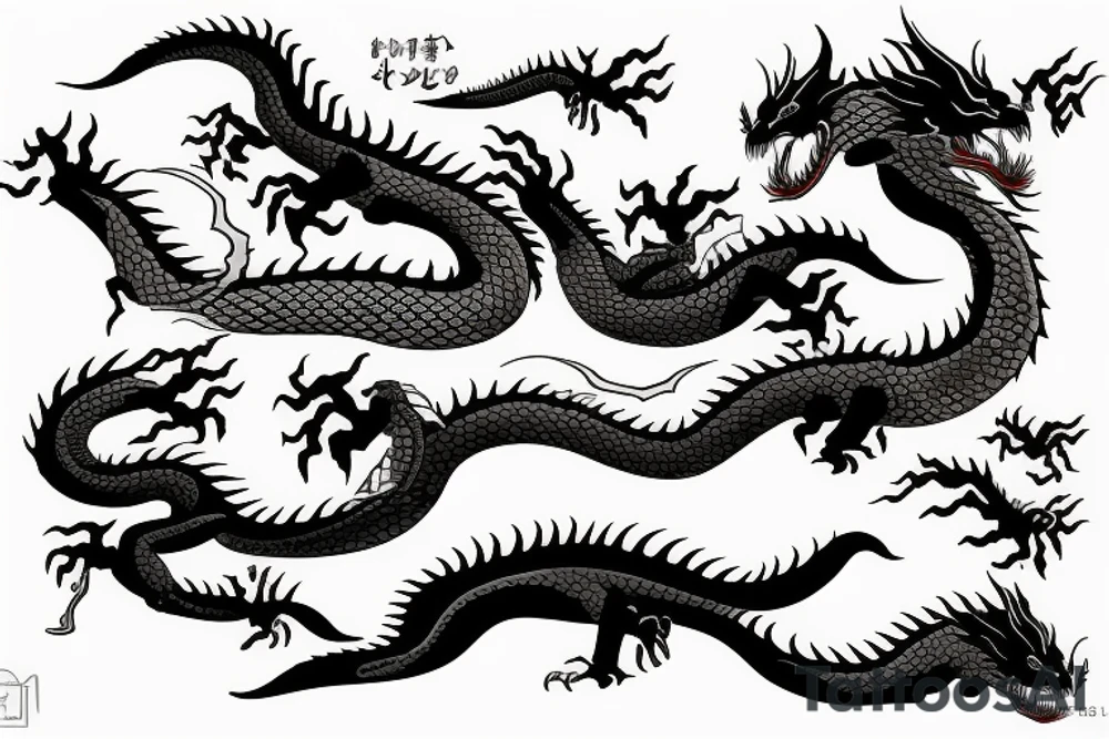 a sleeping dangerous dragon tattoo idea