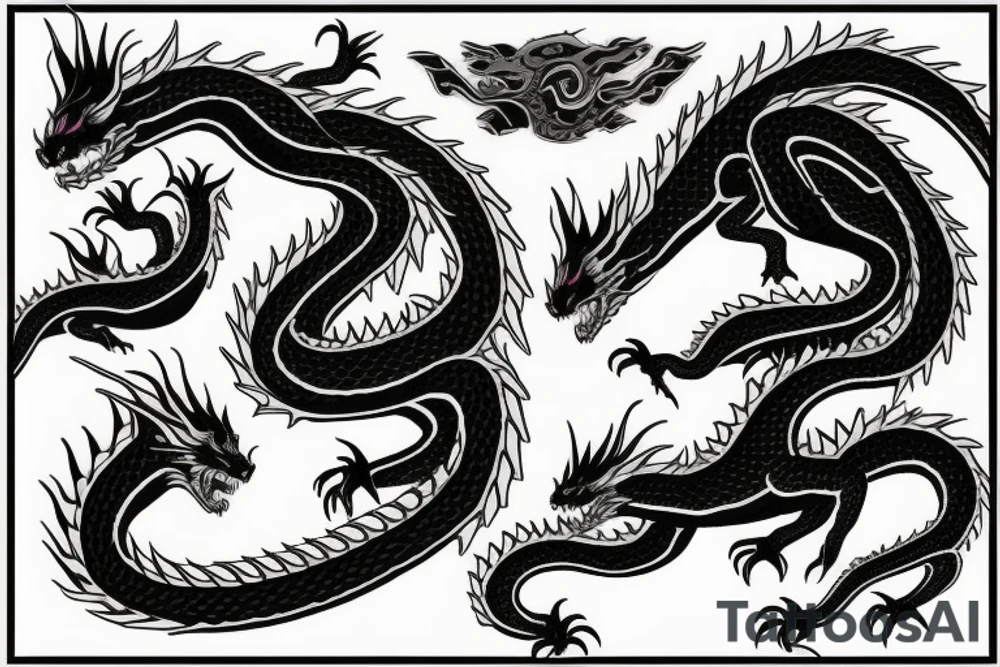 a sleeping dangerous dragon tattoo idea