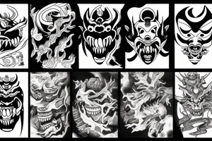 Japanese demon tattoo idea