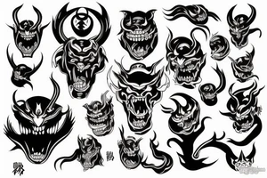 Japanese demon tattoo idea