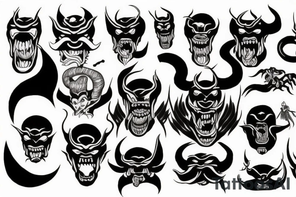 Japanese demon tattoo idea