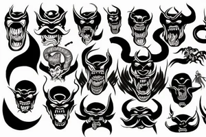 Japanese demon tattoo idea