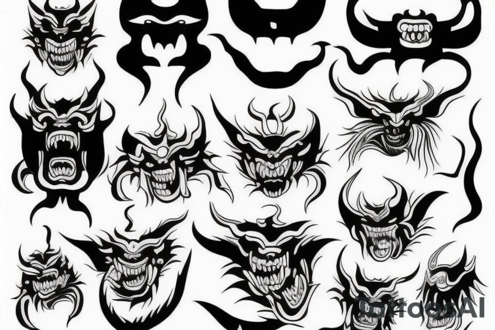Japanese demon tattoo idea