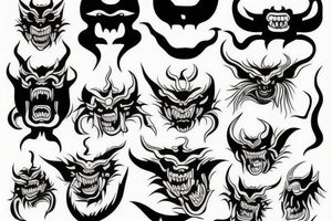 Japanese demon tattoo idea