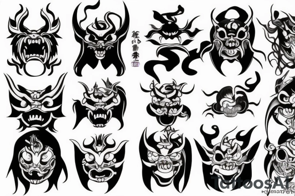 Japanese demon tattoo idea