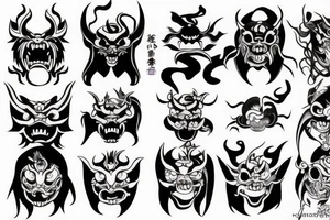 Japanese demon tattoo idea