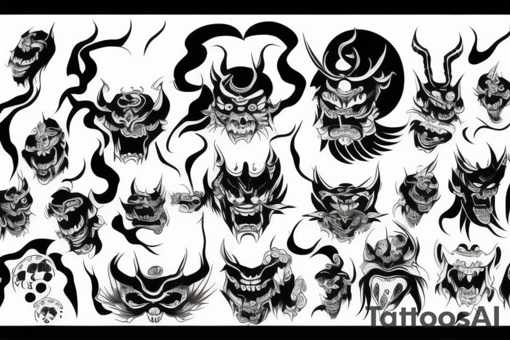 Japanese demon tattoo idea