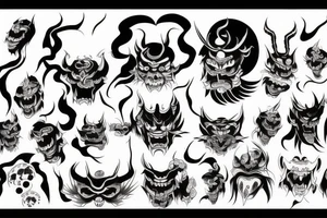 Japanese demon tattoo idea
