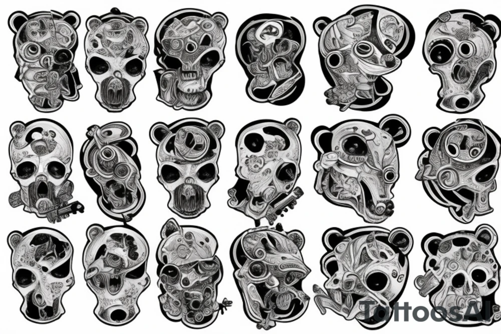 bear with a gun tattoo idea