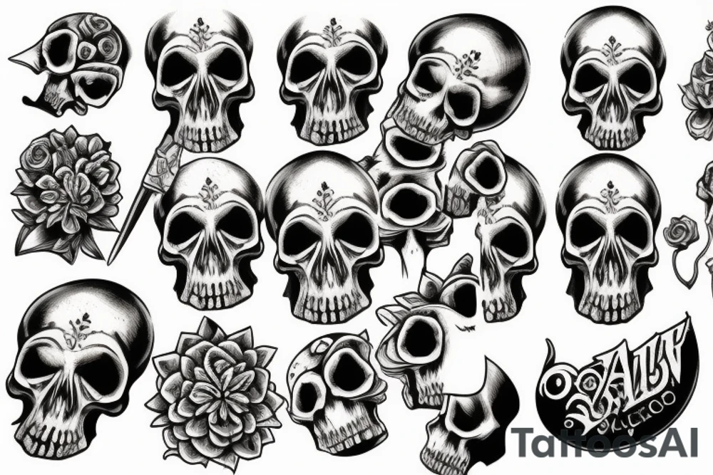 Skull tattoo idea