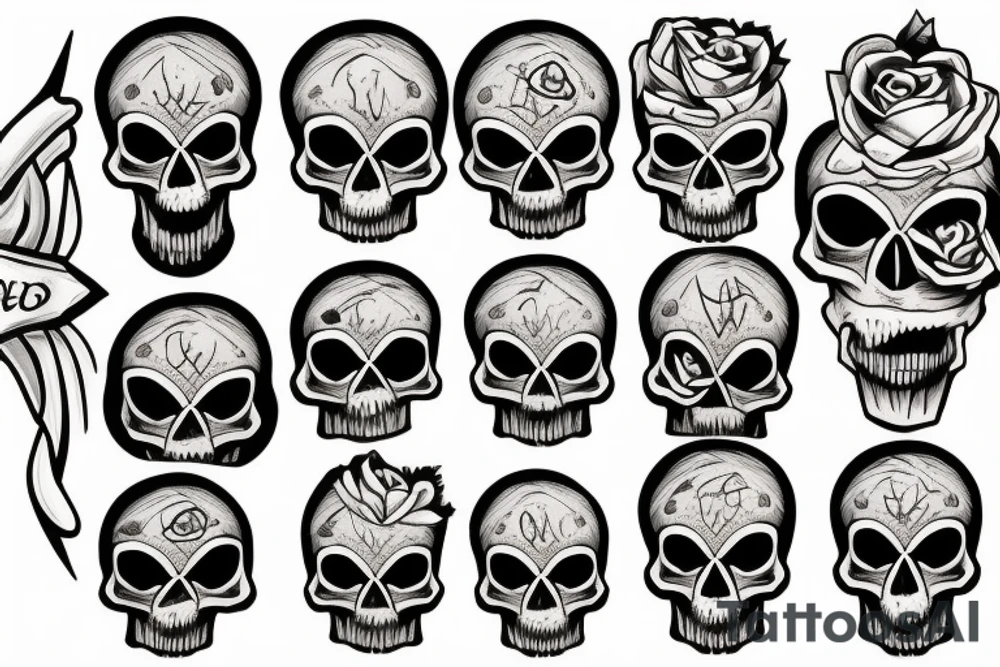 Skull tattoo idea