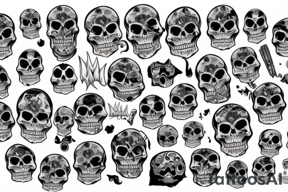 Skull tattoo idea