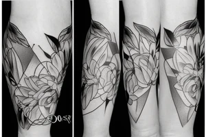Cool Christian leg sleeve tattoo idea