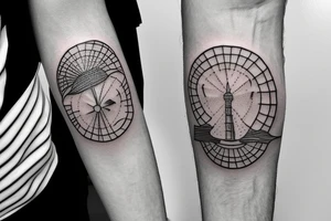 An hour glass where one side of the hourglass is the ocean and the other side is dripping into the sea tattoo idea
