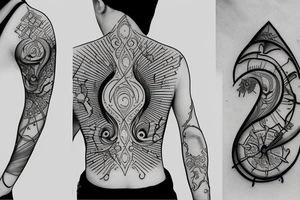 An hourglass where one side of the hourglass is the ocean and the other side is dripping into the sea tattoo idea