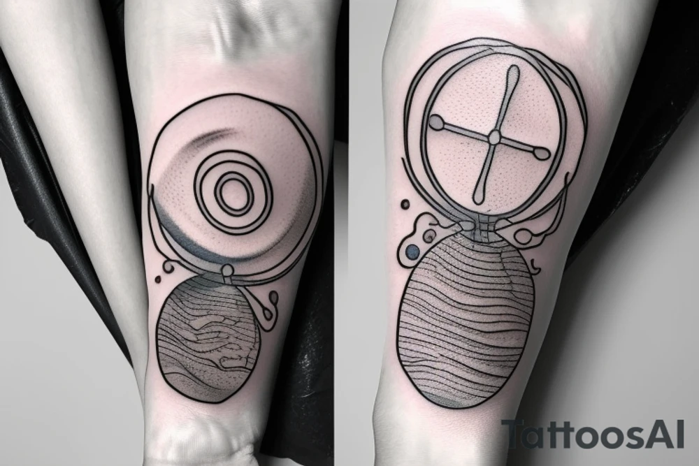 An hourglass where one side of the hourglass is the ocean and the other side is dripping into the sea tattoo idea