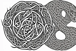 Celtic, dragon, feminine, circular. tattoo idea