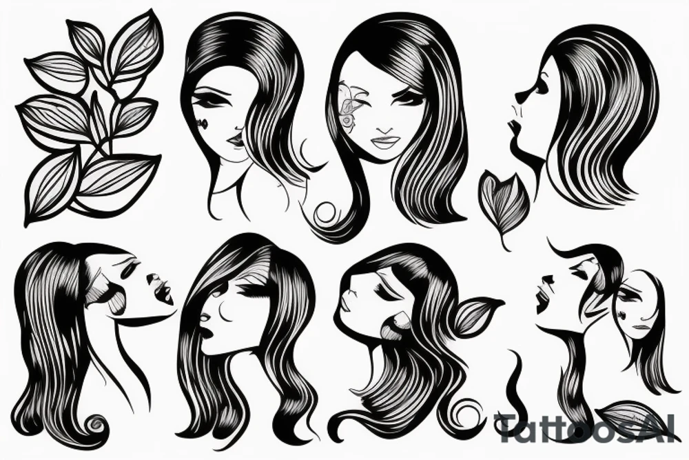 woman body tattoo idea