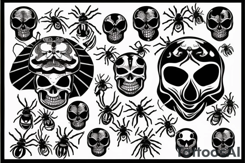 Spider with a skull tattoo idea