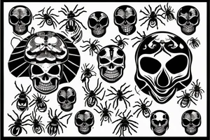 Spider with a skull tattoo idea