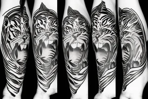 Tiger on the forearm tattoo idea