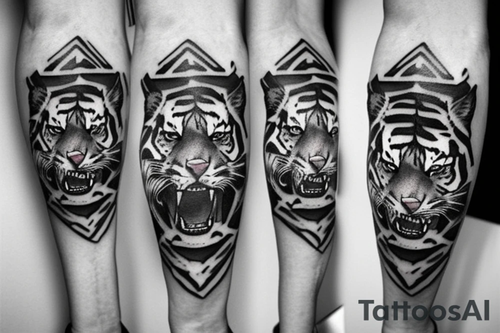 Tiger on the forearm tattoo idea