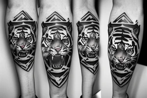 Tiger on the forearm tattoo idea