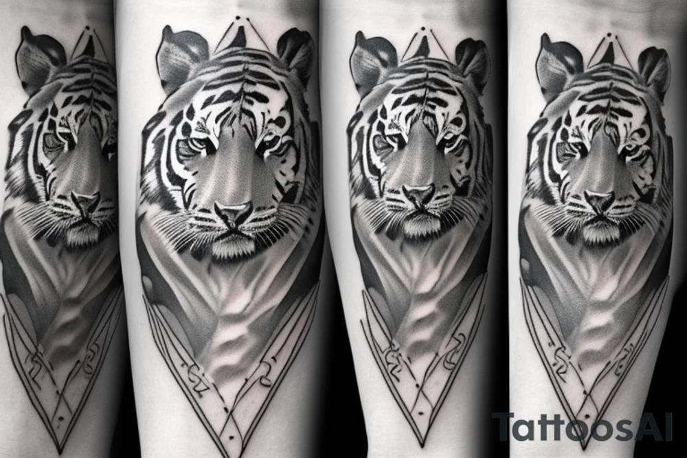 Tiger on the forearm tattoo idea