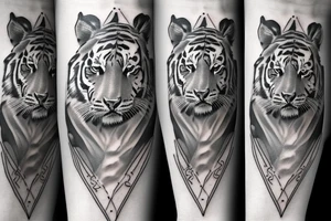 Tiger on the forearm tattoo idea