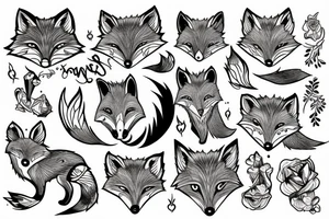 Wise old fox tattoo idea