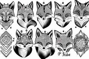 Wise old fox tattoo idea
