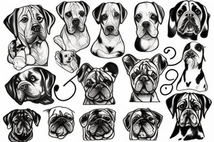 2 dogs tattoo idea