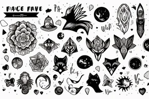 Middle, fox, space , love, fantasy tattoo idea