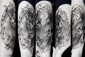 space , fox, fantasy, cosmos tattoo idea