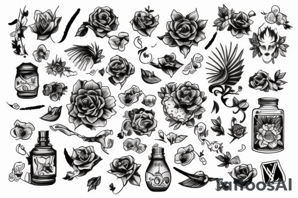 Пьяные люди в гараже tattoo idea