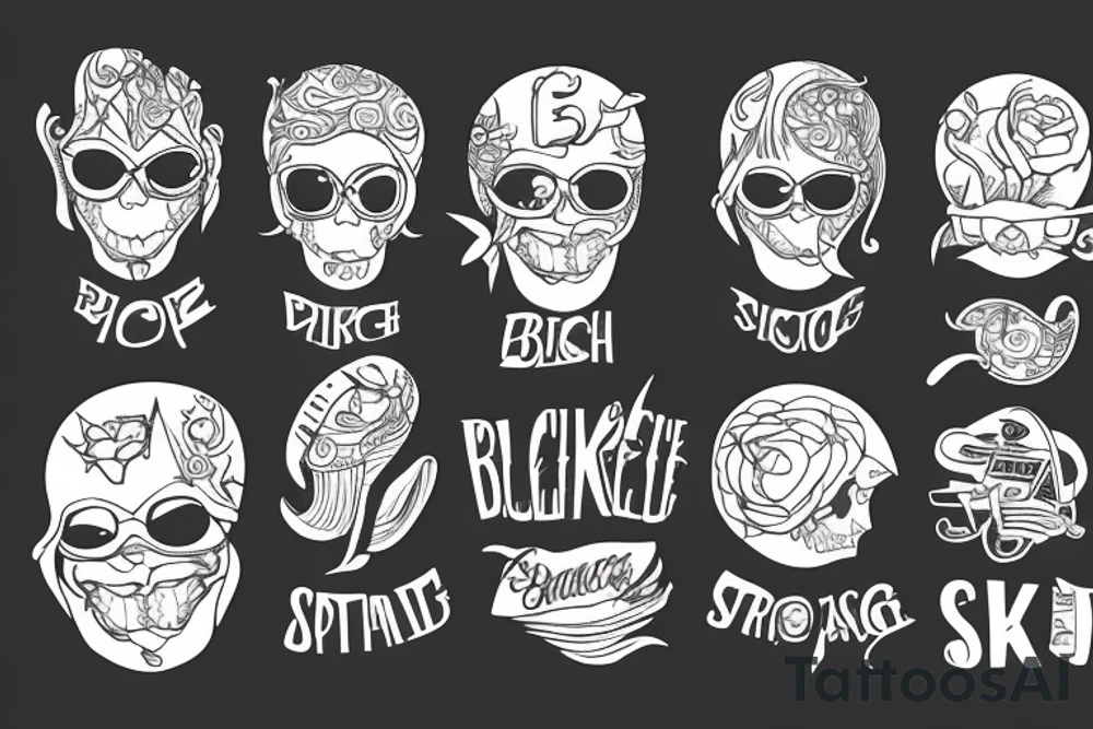 Bike and sup-board tattoo idea