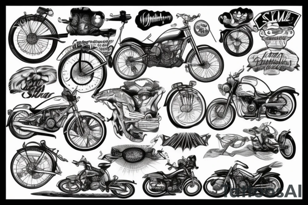Bike and sup serf tattoo idea