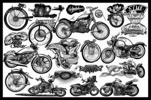 Bike and sup serf tattoo idea