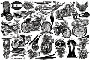 Bike and sup serf tattoo idea