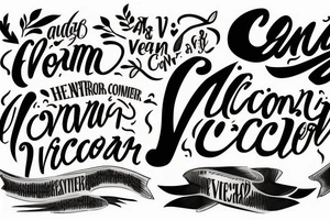 the inscription "and he came out victorious, and to conquer" tattoo idea
