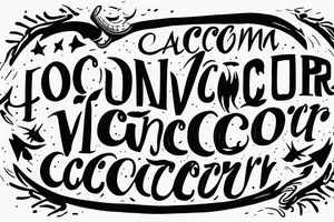 the inscription "and he came out victorious, and to conquer" tattoo idea